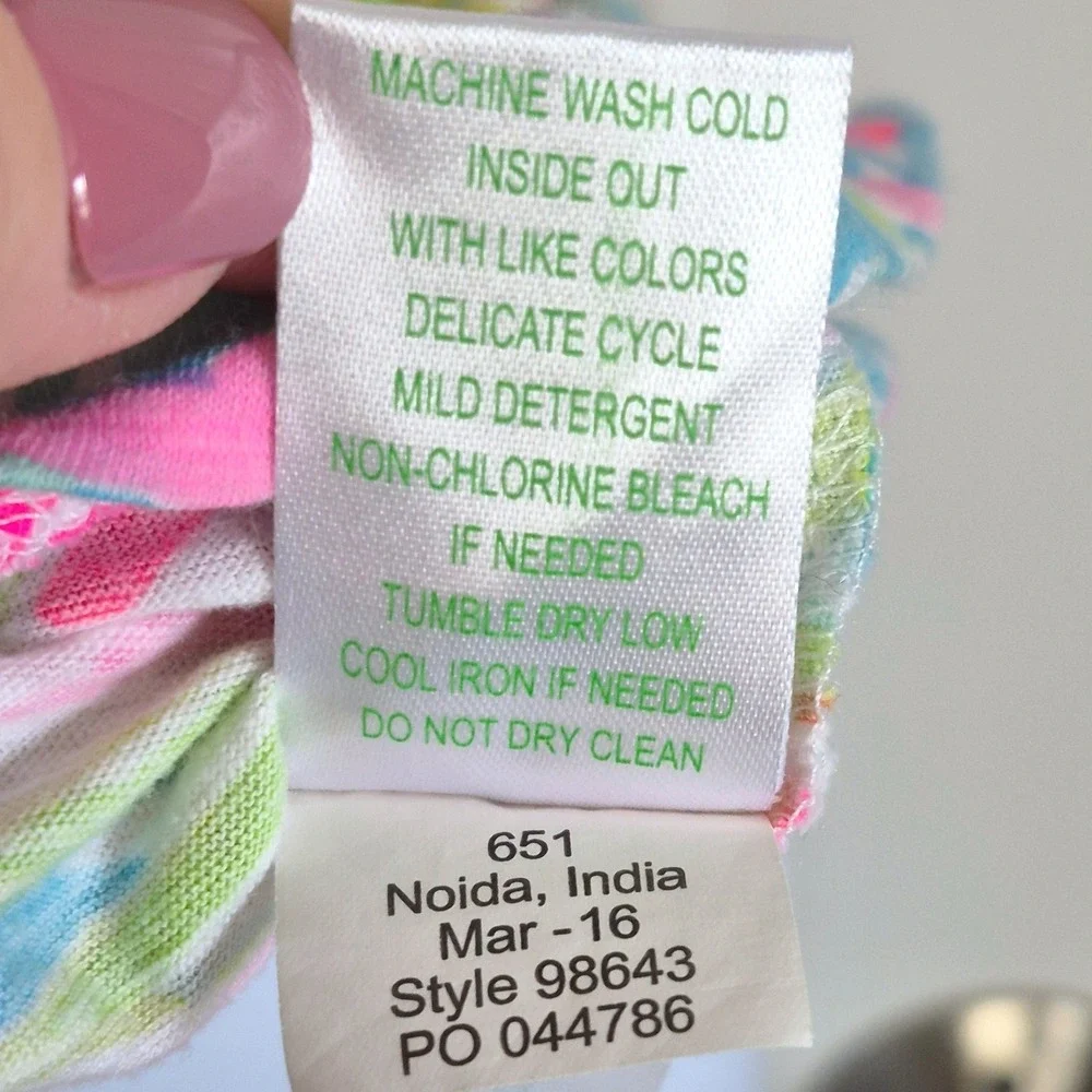 Lily Pulitzer Arya top multicolor‎ sleeveless beachy women's XS - Picture 7 of 10